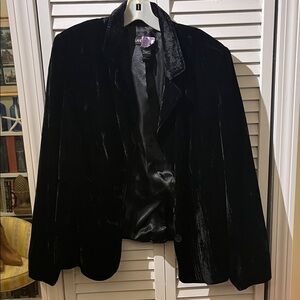 Lane Bryant Black Velvet Blazer